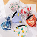 Pet Bandana-Style Collar Saliva Towel Adjustable For Cat Kitten Dog Puppy L Size - Blue