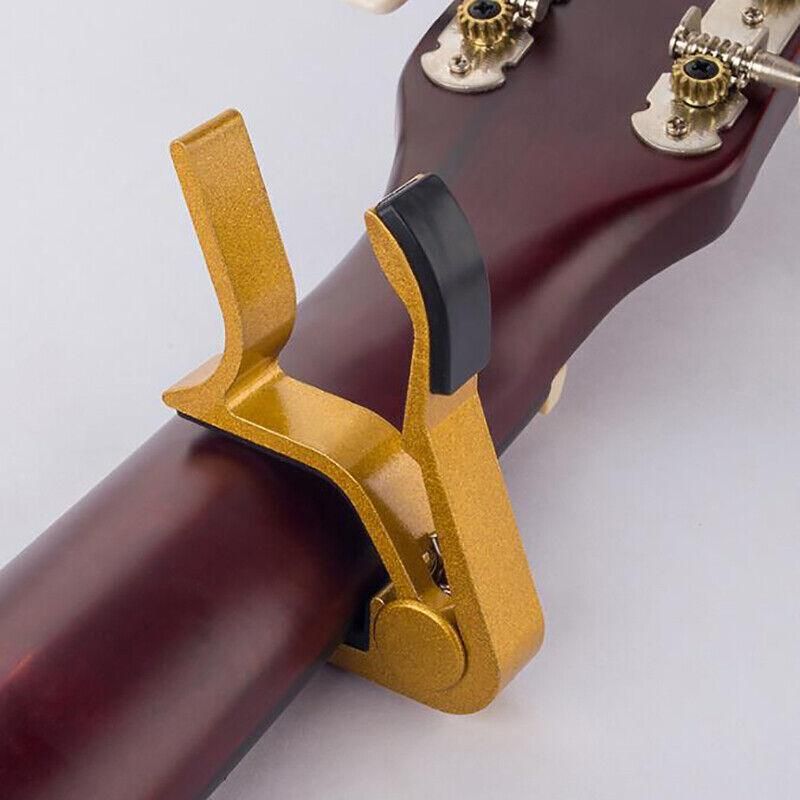 Premium Alloy Capo Quick Change Trigger Clamp For Guitar Banjo Ukulele Mandolin - Yellow