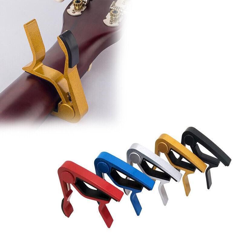 Premium Alloy Capo Quick Change Trigger Clamp For Guitar Banjo Ukulele Mandolin - Red