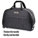 Wheeled Travel Duffle Trolley Bag Carry On Rolling Luggage Suitcase Tote Durable - Red-24in