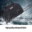 Wheeled Travel Duffle Trolley Bag Carry On Rolling Luggage Suitcase Tote Durable - Red-24in