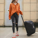 Wheeled Travel Duffle Trolley Bag Carry On Rolling Luggage Suitcase Tote Durable - Red-24in