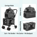 3 in 1 Portable Folding Pet Stroller Outdoor Travel Double Deck Cat Dog Carrier