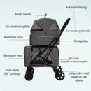 3 in 1 Portable Folding Pet Stroller Outdoor Travel Double Deck Cat Dog Carrier