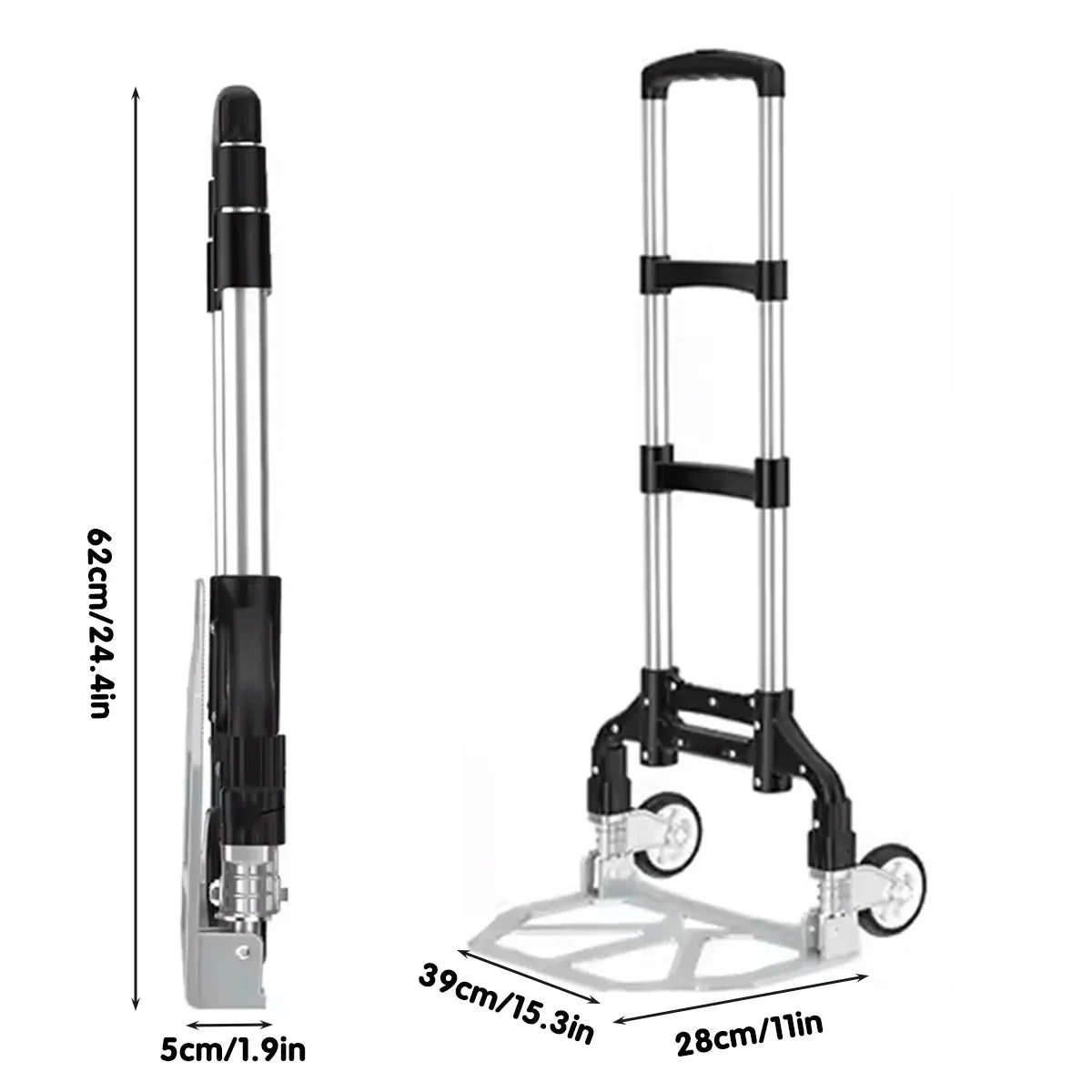 Folding Hand Trolley Cart Heavy Duty Utility Truck Portable Pull Wagon Trailer