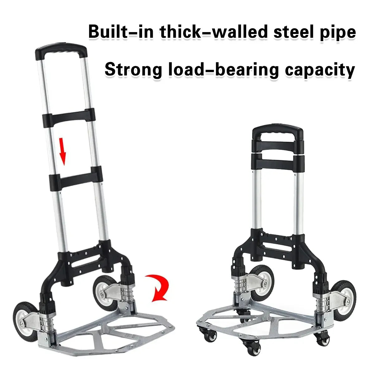 Folding Hand Trolley Cart Heavy Duty Utility Truck Portable Pull Wagon Trailer