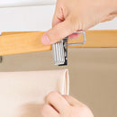10-Piece Wooden Trouser Hanger Set with Adjustable Clips