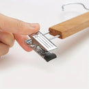 10-Piece Wooden Trouser Hanger Set with Adjustable Clips