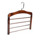 Multi Tier Wooden Trouser Rack Household Towel Rack Space Saving Pants Hanger - Retro