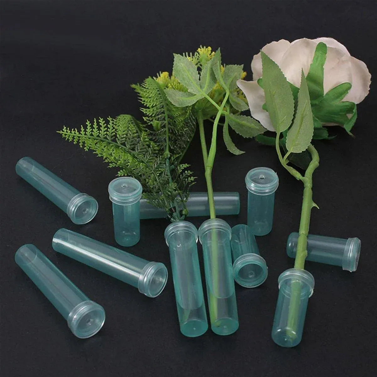 100/200PCS Flower Fresh Keeping Tube Floral Bouquet Nutrition Water Care Supply - 1.8*4cm - Green 200PCS
