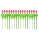 20PCS Real Touch Artificial Tulip Bouquet Fake Flowers for Home Wedding Decor - Pink