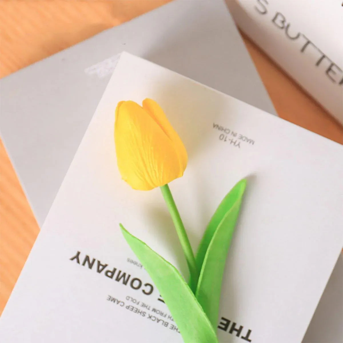20PCS Real Touch Artificial Tulip Bouquet Fake Flowers for Home Wedding Decor - White