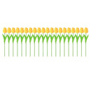 20PCS Real Touch Artificial Tulip Bouquet Fake Flowers for Home Wedding Decor - Yellow