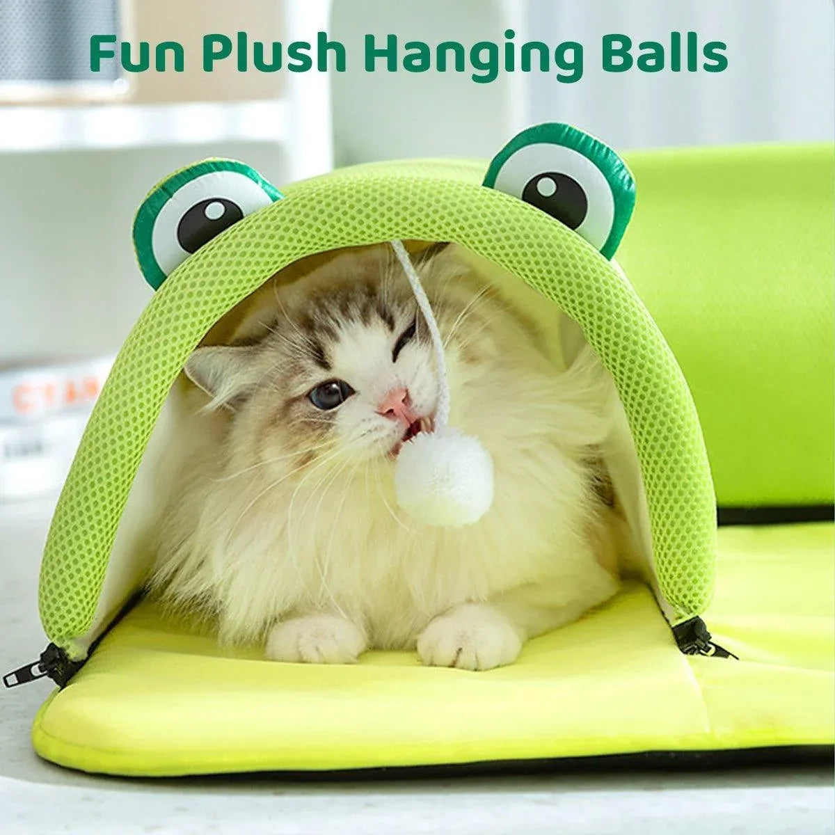 Washable Cat Tunnel Nest Corner Passage Cat House Easy Clean Pet Furniture - Brown-L