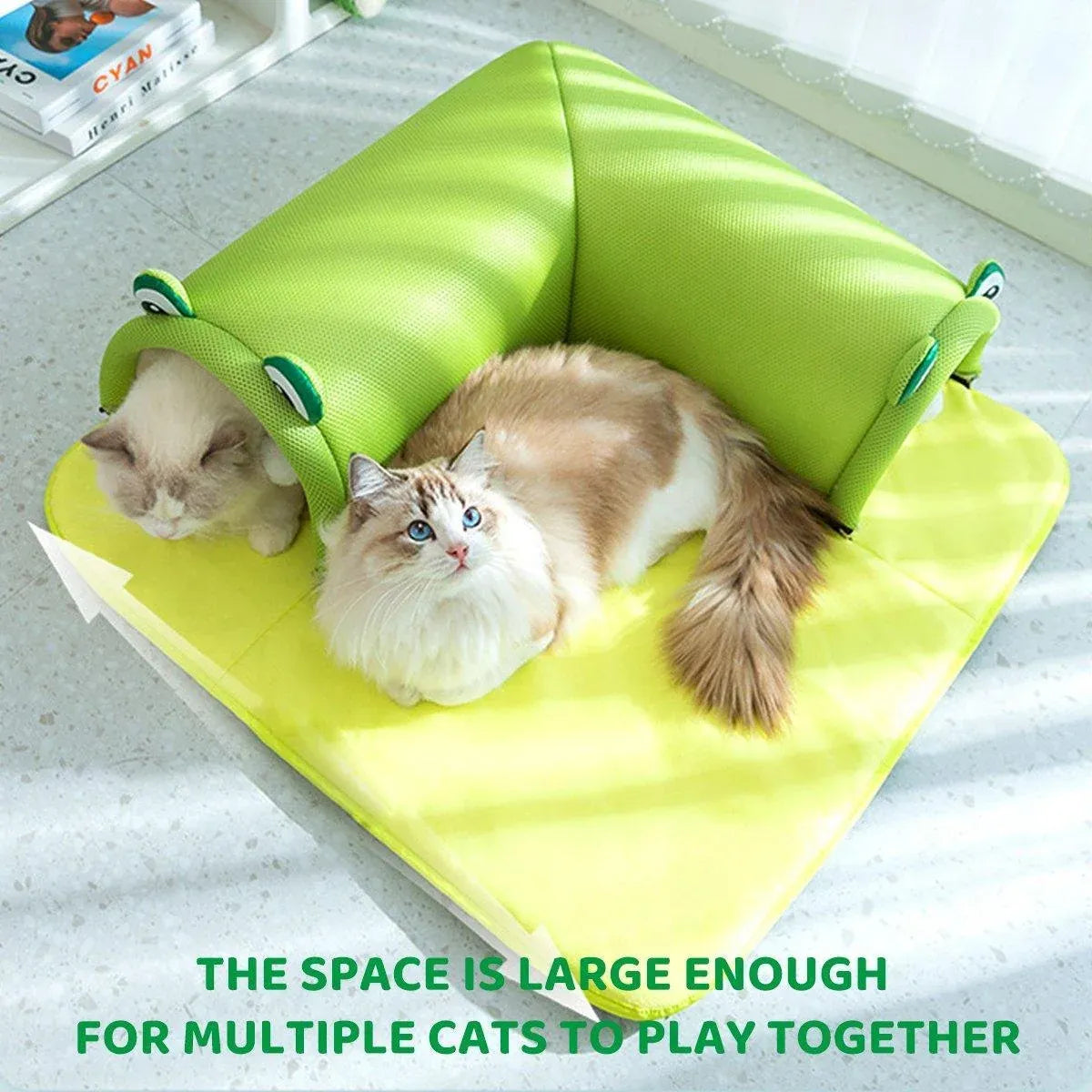 Washable Cat Tunnel Nest Corner Passage Cat House Easy Clean Pet Furniture - Brown-L