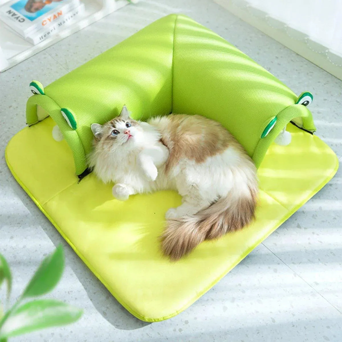 Washable Cat Tunnel Nest Corner Passage Cat House Easy Clean Pet Furniture - Brown-L