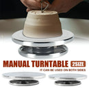Ceramic Manual Turntable Aluminium Alloy Revolving Stand Double-Sided