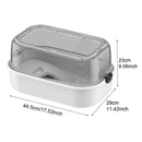 Turtle Tank Home Reptile Habitat Turtle Feeding Box Aquarium Portable Container - Grey
