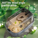 Turtle Tank Home Reptile Habitat Turtle Feeding Box Aquarium Portable Container - Grey