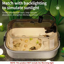 Turtle Tank Home Reptile Habitat Turtle Feeding Box Aquarium Portable Container - Grey