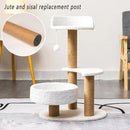 2pcs Sisal Cat Scratching Post Climbing Frame Replacement Pole for Cats Activity - 20cm
