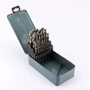Drill Bits Set Metric Metal Twist High Speed HSS Steel Case 25pcs Coated Tool