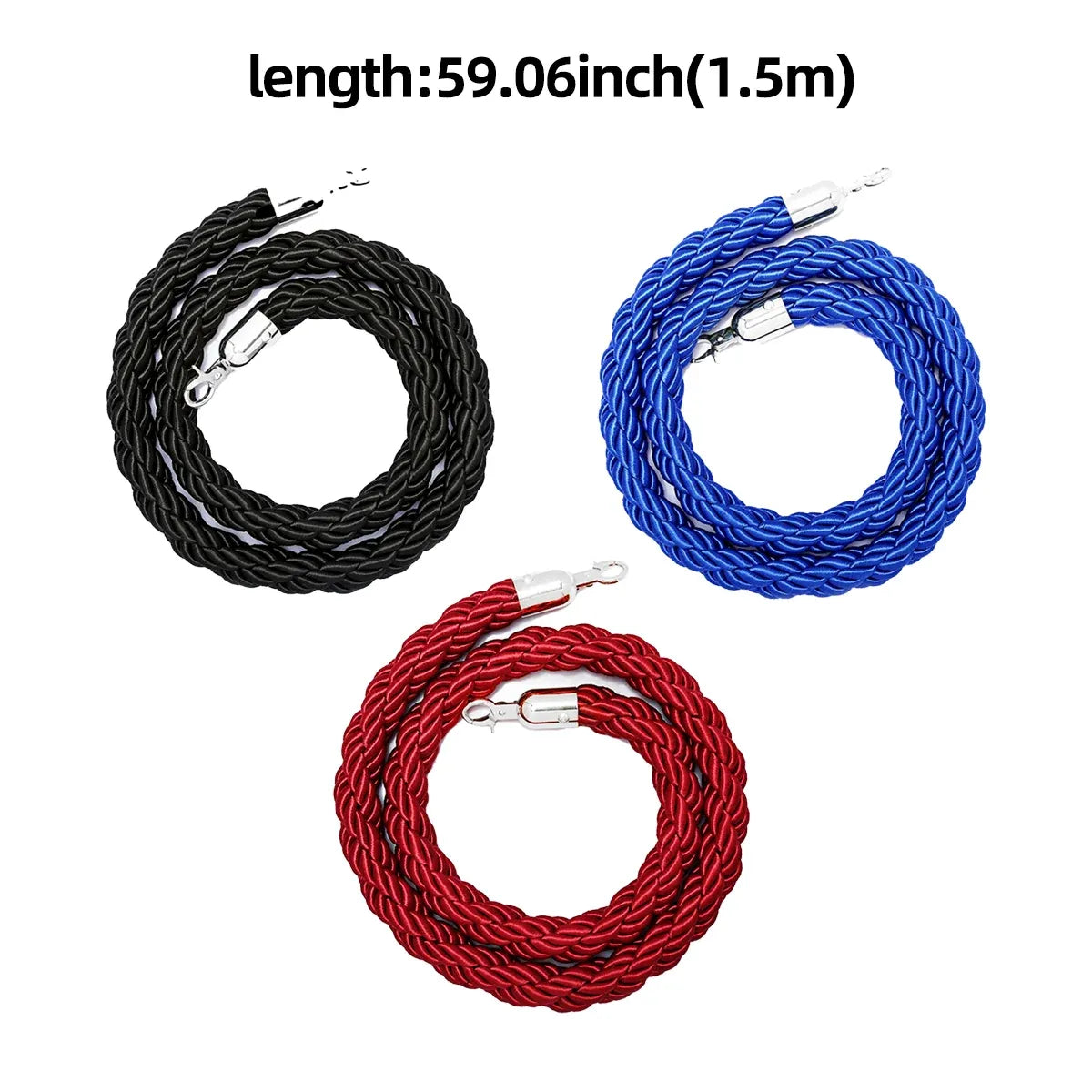 Barrier Warning Line 15M Welcome Pole Isolation Railing Guardrail Expandable - Blue