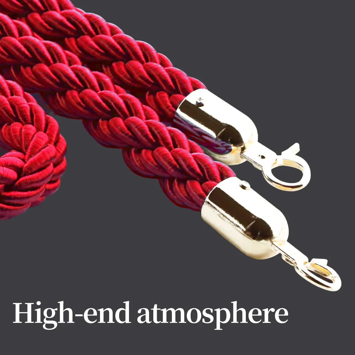 Barrier Warning Line 15M Welcome Pole Isolation Railing Guardrail Expandable - Red