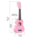 21 Inch Ukulele Beginner 4 String Small Guitar Easy To Learn Clear Sound Use - Black