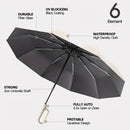 Automatic Folding UV Protection Umbrella Unisex Dual Purpose Rain Sun Umbrella - Grey
