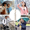 Automatic Folding UV Protection Umbrella Unisex Dual Purpose Rain Sun Umbrella - Grey