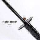 1-Piece Black 24-Rib Sword-Handle Straight Umbrella