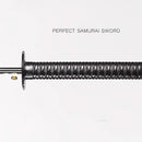 1-Piece Black 24-Rib Sword-Handle Straight Umbrella