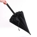 1-Piece Black 24-Rib Sword-Handle Straight Umbrella