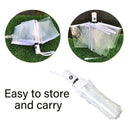 Transparent Folding Umbrella Compact Tri Fold Design Clear Rain Protection Cover - Manually operated-Pink