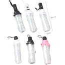Transparent Folding Umbrella Compact Tri Fold Design Clear Rain Protection Cover - Automation-Black