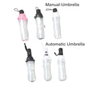 Transparent Folding Umbrella Compact Tri Fold Design Clear Rain Protection Cover - Automation-Black