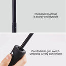 Transparent Folding Umbrella Compact Tri Fold Design Clear Rain Protection Cover - Automation-Black