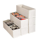 6pcs Foldable Socks Underwear Storage Basket Portable Drawer Organizer Box