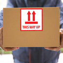 Anti-Tripping Warning Label 12x12cm Shipping Box Caution Stickers Self Adhesive