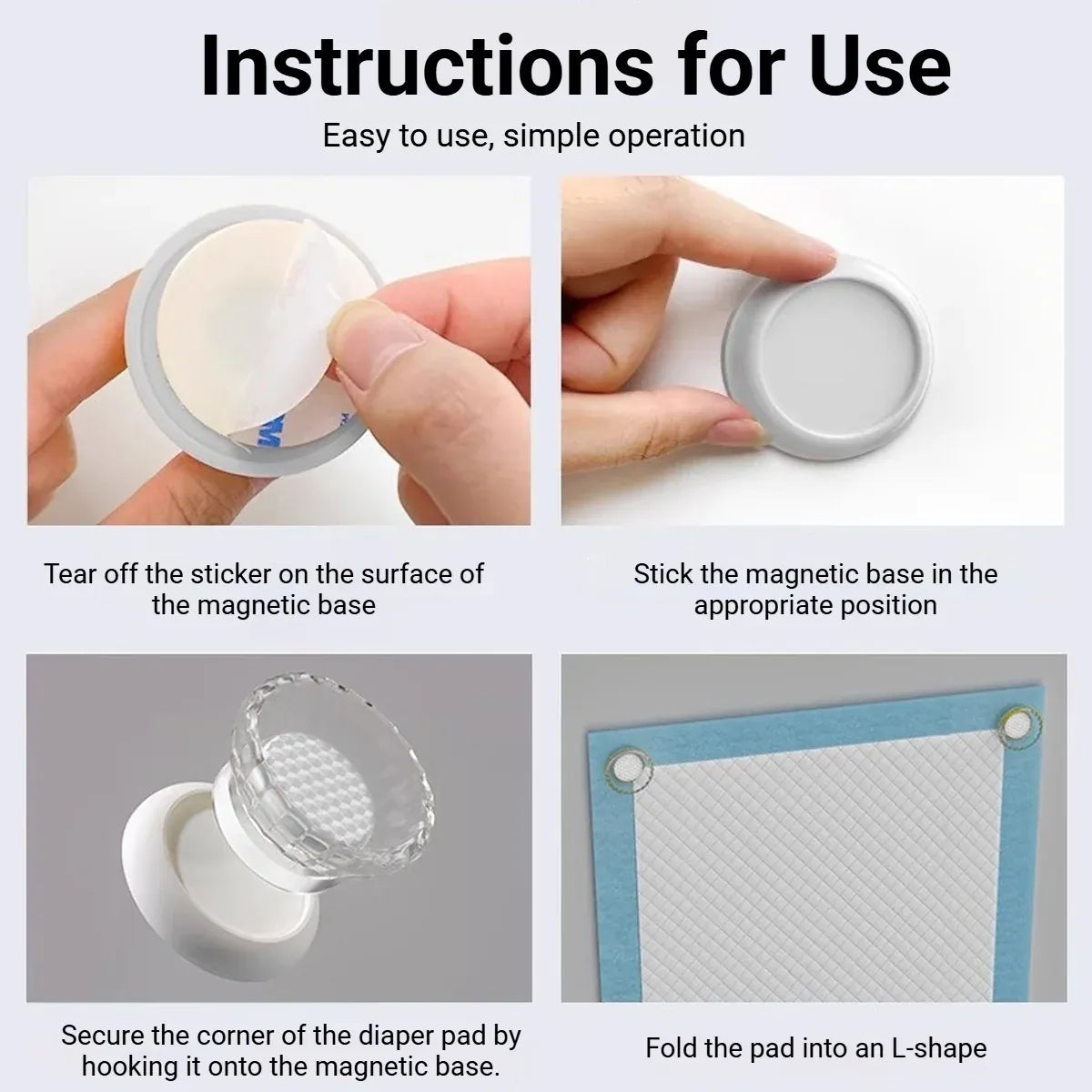 2PCS Pet Toilet Pad Holder Secure Wall Floor Fixing Clip