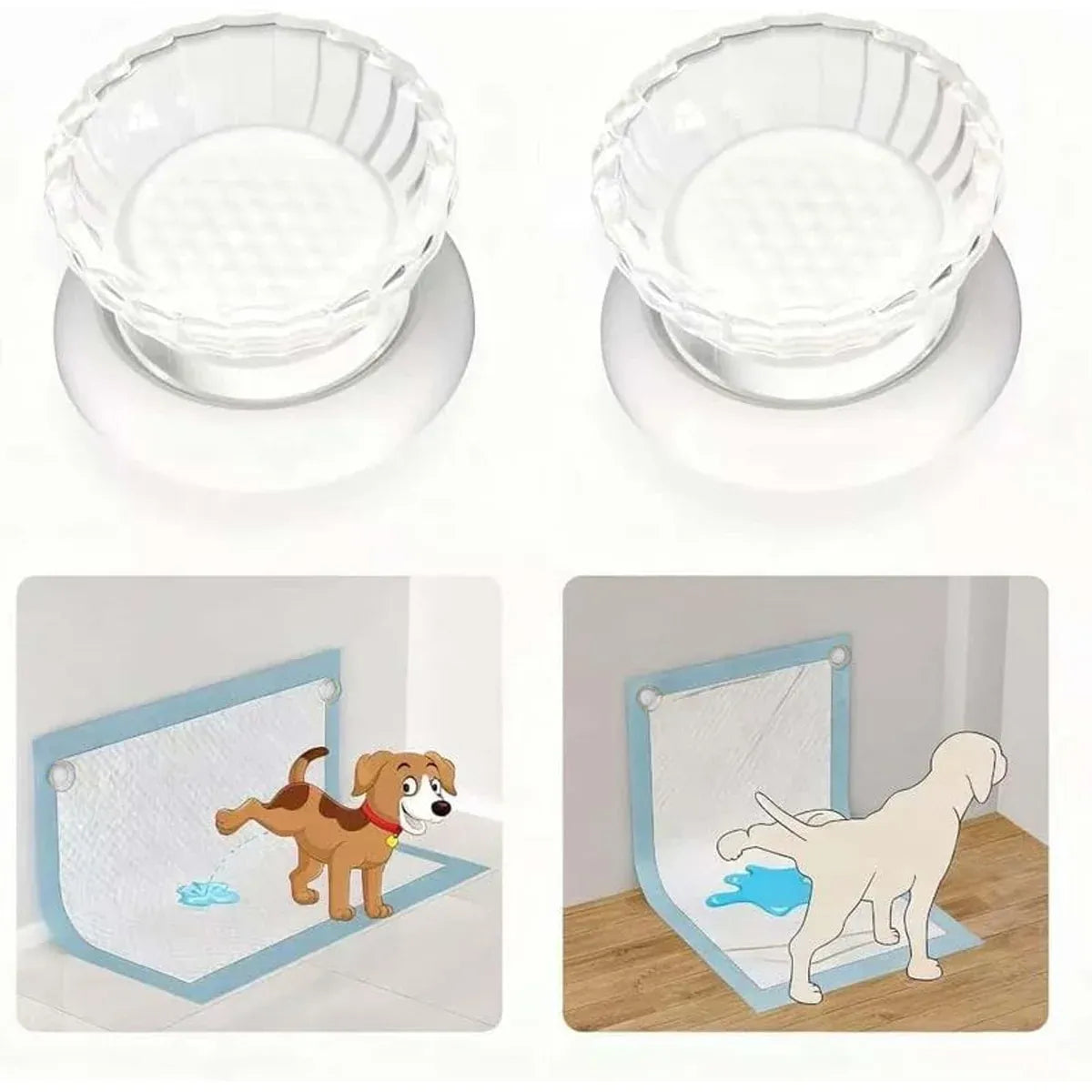 2PCS Pet Toilet Pad Holder Secure Wall Floor Fixing Clip