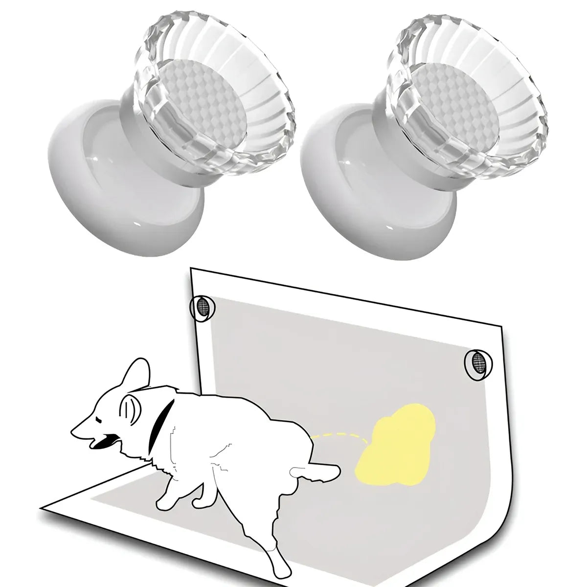 2PCS Pet Toilet Pad Holder Secure Wall Floor Fixing Clip