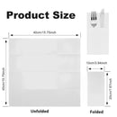 50/100PCS Disposable White Napkin Set Knife Fork Holder for Party Banquet Table - 100PCS