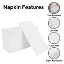 50/100PCS Disposable White Napkin Set Knife Fork Holder for Party Banquet Table - 100PCS