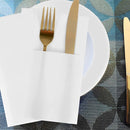 50/100PCS Disposable White Napkin Set Knife Fork Holder for Party Banquet Table - 50PCS