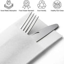 50/100PCS Disposable White Napkin Set Knife Fork Holder for Party Banquet Table - 50PCS
