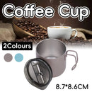 Stainless Steel Double Wall Coffee Cup Thermal Insulated Travel Mug Durable - Grey