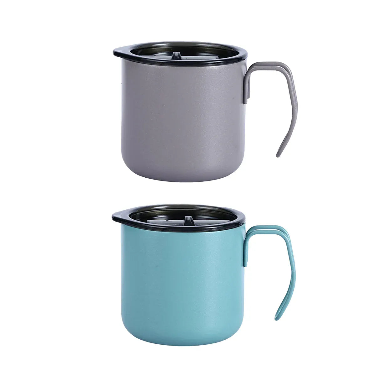 Stainless Steel Double Wall Coffee Cup Thermal Insulated Travel Mug Durable - Grey