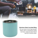 Stainless Steel Double Wall Coffee Cup Thermal Insulated Travel Mug Durable - Grey